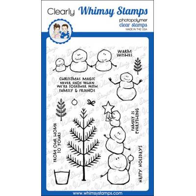 Whimsy Stamps Deb Davis Clear Stamps - Snowball Family